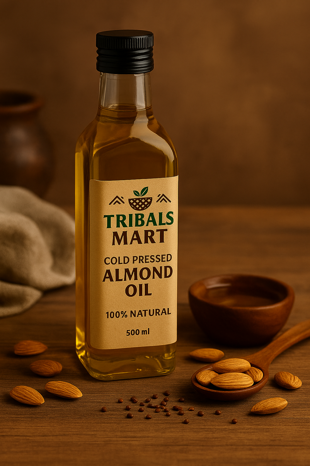 Almond Oil – Cold-Pressed Premium Tribal Extract