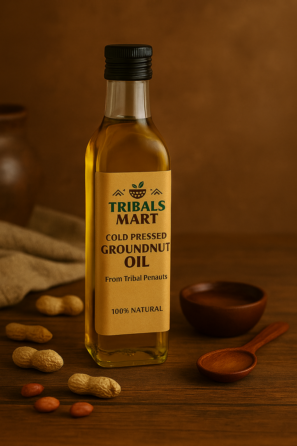 Groundnut Oil – 100% Pure Cold-Pressed Tribal Oil