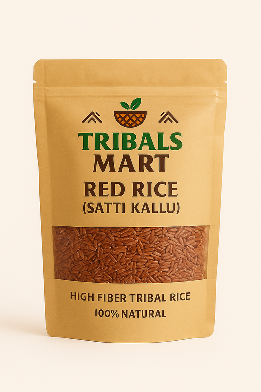 Red Rice (Satti Kallu) – Iron-Rich Tribal Whole Grain