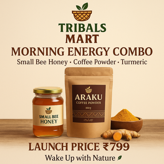Morning Energy Combo | Wild Honey, Araku Coffee & Turmeric ☕🍯